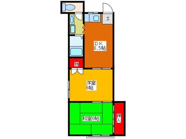 ハイツ南の物件間取画像